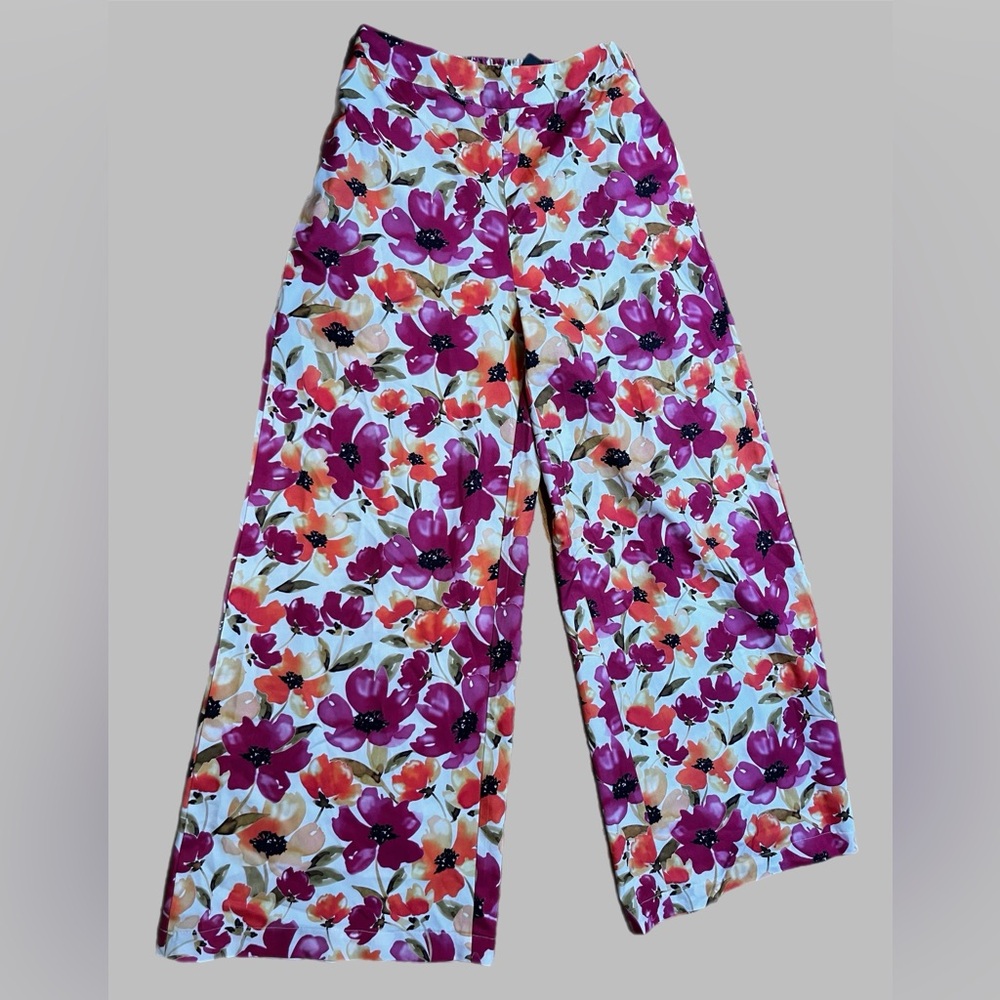 SHEIN Floral Wide-Leg Pants